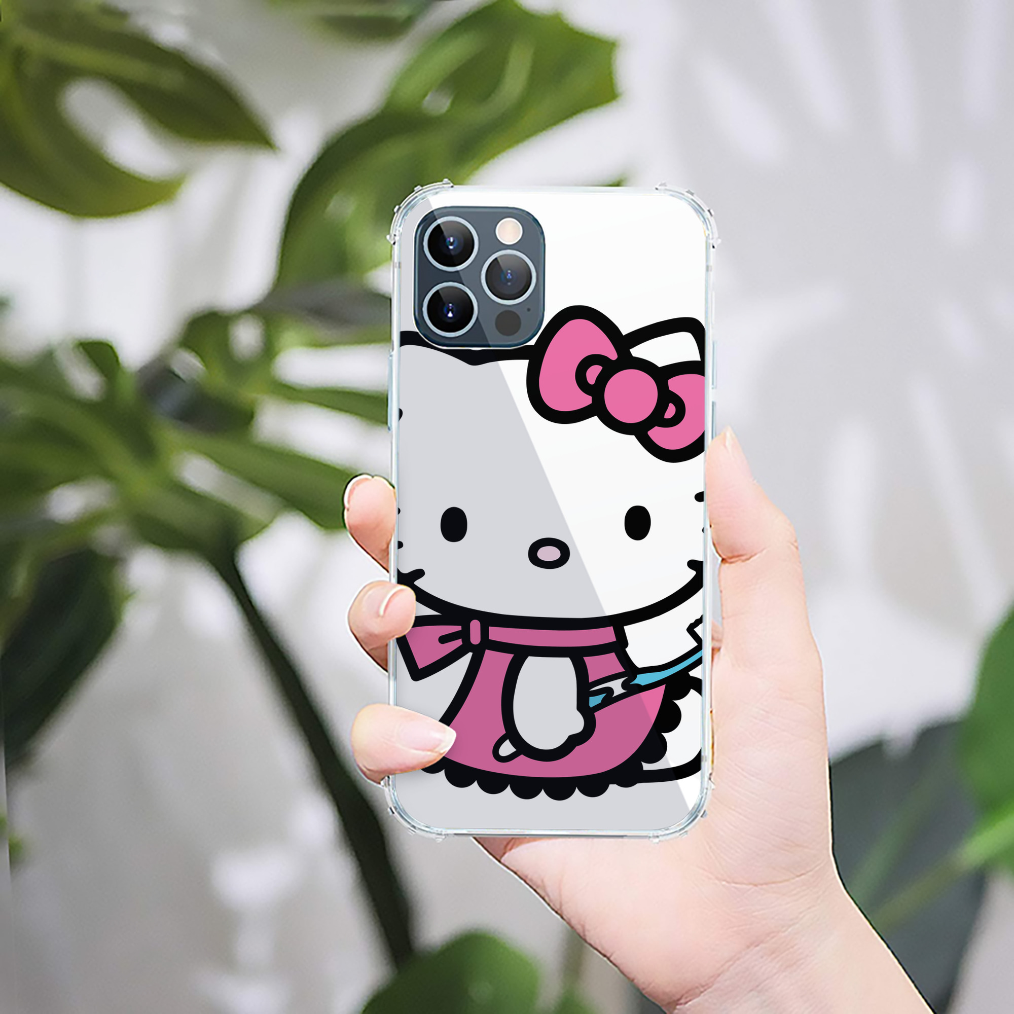 （画像用） Hello Kitty ハローキティ 【iPhone 12シリーズ対応】透明スマホケース（クリアソフトケース）